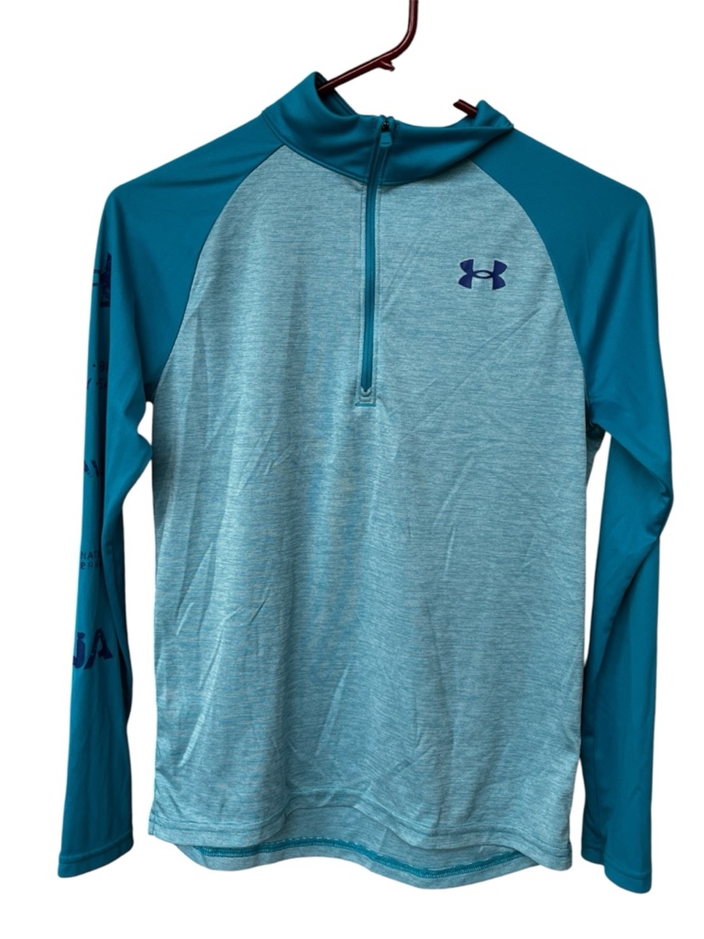Under Armour Boy’s Velocity Blue 1/2 Zip Performance Pullover Size Youth XL